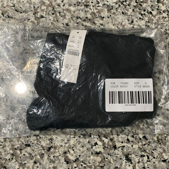 J Crew Ribbed High Rise Cheeky Bikini Bottom Black BE808 M - Picture 5 of 8